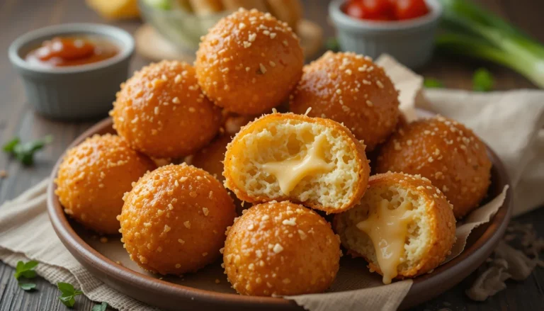 Deliciosas Bolas de Puré de Papa con Queso en Air Fryer