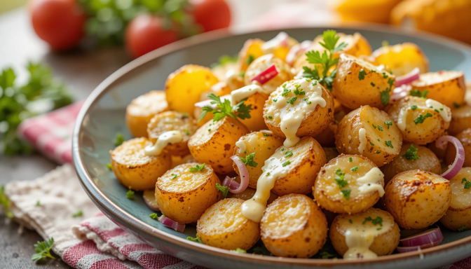 Ensalada de Papas Aplastadas Crujientes ¡Un Clásico con un Toque Moderno!