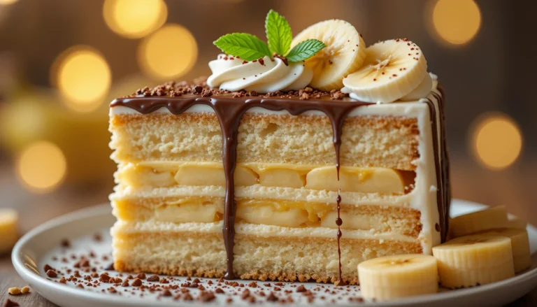 Receta de Pastel de Crema y Bananas Celestiales 2025