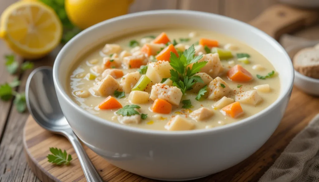 Sopa Cremosa de Pollo